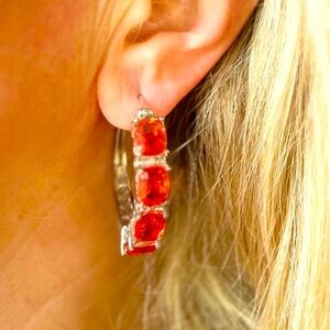 Sunfire Quartz Sterling Silver Earrings